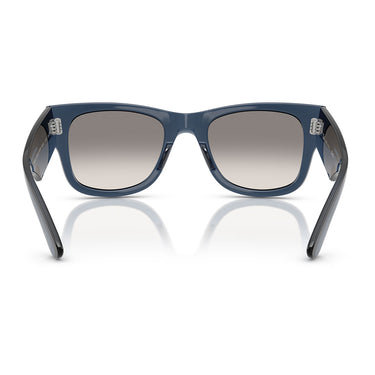 Ray-Ban Occhiali da Sole RB0840S 684532 Mega Wayfarer Blu Scuro Trasparente Grigio Sfumato Unisex  4