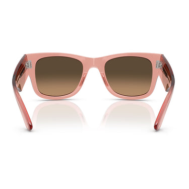 Ray-Ban Occhiali da Sole RB0840S 684843 Mega Wayfarer Rosa Trasparente Marrone Sfumato Unisex  4