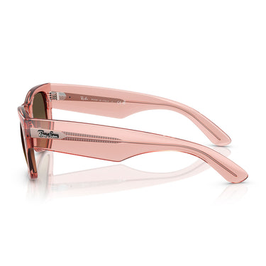 Ray-Ban Occhiali da Sole RB0840S 684843 Mega Wayfarer Rosa Trasparente Marrone Sfumato Unisex  3