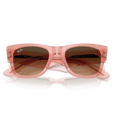 Ray-Ban Occhiali da Sole RB0840S 684843 Mega Wayfarer Rosa Trasparente Marrone Sfumato Unisex  5