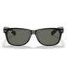 Ray-Ban Okulary Przeciwsłoneczne RB2132 901-58 New Wayfarer Czarny Błyszczący-Zielony Unisex Polaryzowane