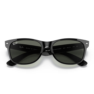 Ray-Ban Sonnenbrille RB2132 901 New Wayfarer Schwarz/Grün G-15 Unisex 6