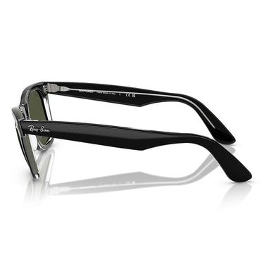 Ray-Ban Sonnenbrille RB2140 129431 Wayfarer Schwarz auf Transparent/Grün Unisex 2