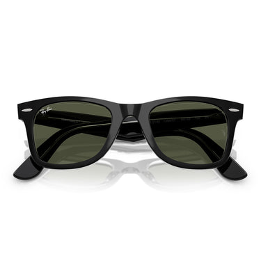 Ray-Ban Sonnenbrille RB2140 129431 Wayfarer Schwarz auf Transparent/Grün Unisex 5
