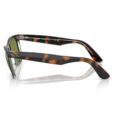 Ray-Ban Sonnenbrille RB2140 14134E Wayfarer Dunkelbraun/Grün Unisex 2