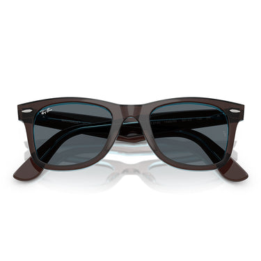 Ray-Ban Sonnenbrille RB2140 1446R5 Wayfarer Braun auf Blau Transparent/Blau Unisex 5