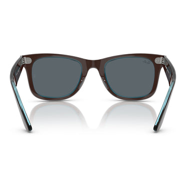 Ray-Ban Sonnenbrille RB2140 1446R5 Wayfarer Braun auf Blau Transparent/Blau Unisex 3