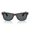 Ray-Ban Lunettes de Soleil RB2140 1446R5 Wayfarer Marron sur Bleu Transparent/Bleu Unisexe