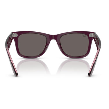 Ray-Ban Sonnenbrille RB2140 1447B1 Wayfarer Violett Rosa Transparent Dunkelgrau Unisex 3