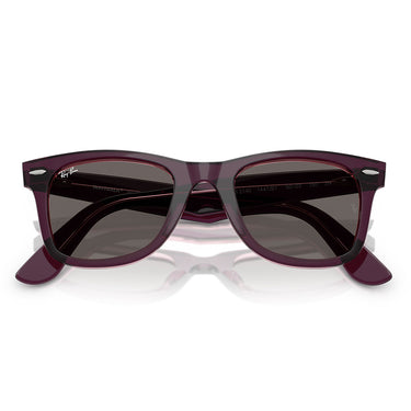 Ray-Ban Sonnenbrille RB2140 1447B1 Wayfarer Violett Rosa Transparent Dunkelgrau Unisex 5