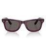 Ray-Ban Gafas de Sol RB2140 1447B1 Wayfarer Violeta Rosa Transparente Gris Oscuro Unisex