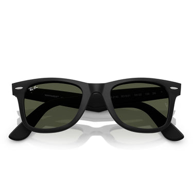 
Ray-Ban Occhiali da Sole RB2140 901S31 Wayfarer Classic Original Nero Opaco/Verde Crystal Unisex

