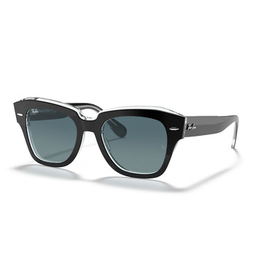 Ray-Ban Gafas de Sol RB2186 12943M State Street Negro/Azul Degradado Unisex