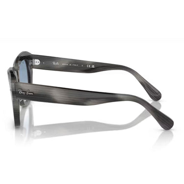 Ray-Ban Sonnenbrille RB2186 14043F State Street Gestreift Grau/Transparent Blau Unisex 3