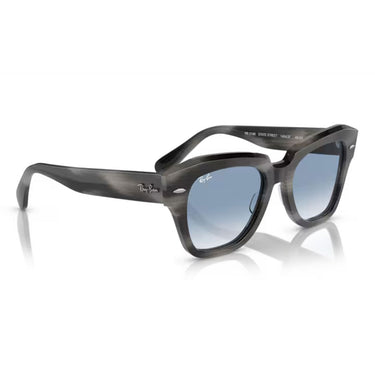 Ray-Ban Sonnenbrille RB2186 14043F State Street Striato Grau/Transparent Blau Unisex 5
