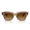 Ray-Ban Occhiali da Sole RB2186 682785 State Street Striato Marrone Chiaro Trasparente/Marrone Chiaro Unisex