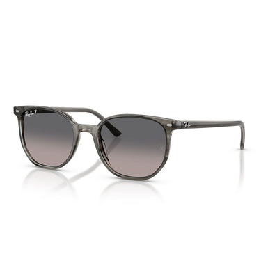 Ray-Ban Okulary Przeciwsłoneczne RB2197 1438M3 Elliot Prążkowany Szary/Szary Gradient Unisex Polaryzowane 2