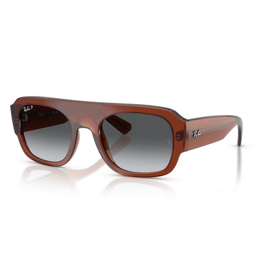 Ray-Ban Okulary Przeciwsłoneczne RB2218 6678T3 Brązowe Przezroczyste/Szare Gradientowe Unisex Polaryzowane 1