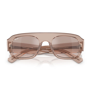 Ray-Ban Okulary Przeciwsłoneczne RB2218 67278Z Jasnobrązowy Przezroczysty Brązowy Srebrne Lustro Unisex 6