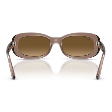Ray-Ban Okulary Przeciwsłoneczne RB2221 6827M2 Beżowe Przezroczyste/Brązowe Gradientowe Damskie Polaryzacyjne 3