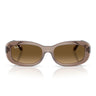Ray-Ban Okulary Przeciwsłoneczne RB2221 6827M2 Beżowe Przezroczyste/Brązowe Gradientowe Damskie Polaryzacyjne