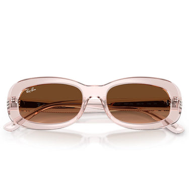 Ray-Ban Occhiali da Sole RB2221 6901A5 Rosa Trasparente/Rosa Sfumato Marrone Donna