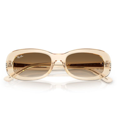 Ray-Ban Occhiali da Sole RB2221 690251 Nude Trasparente/Trasparente Sfumato Marrone Donna