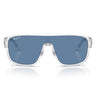 Ray-Ban Occhiali da Sole RB2229 646/1C Polarized S Trasparente/Blu Urban Storm Unisex Polarizzati