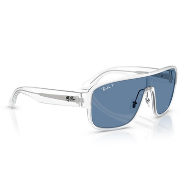 Ray-Ban Occhiali da Sole RB2229 646/1C Polarized S Trasparente/Blu Urban Storm Unisex Polarizzati