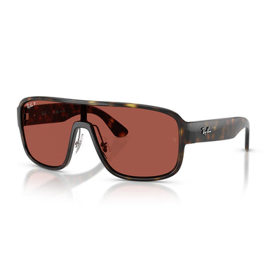 Ray-Ban Occhiali da Sole RB2229 710/1B Polarized S Marrone/Rosso Urban Unisex Polarizzati
