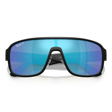 Ray-Ban Occhiali da Sole RB2229 901SA1 Polarized S Nero/Verde A Specchio Blu Unisex Polarizzati
