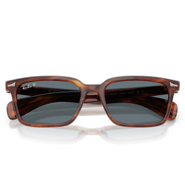 Ray-Ban Occhiali da Sole RB2234 954/3R Brunel Marrone Striato/Blu Scuro Unisex Polarizzati
