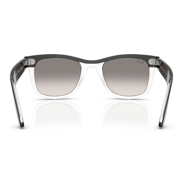 Ray-Ban Sonnenbrille RB2240 129432 Wayfarer Schwarz auf Transparent/Grau Verlauf Unisex 3