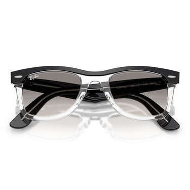 Ray-Ban Sonnenbrille RB2240 129432 Wayfarer Schwarz auf Transparent/Grau Verlauf Unisex 5