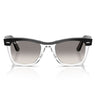 Ray-Ban Gafas de Sol RB2240 129432 Wayfarer Negro Sobre Transparente/Gris Degradado Unisex