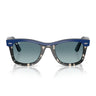 Ray-Ban Lunettes de Soleil RB2240 14453M Wayfarer Bleu Sur Marron Bleu Dégradé Unisexe