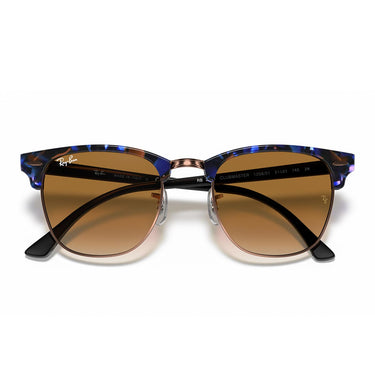 Ray-Ban Occhiali da Sole RB3016 125651 Clubmaster Marrone Blu/Marrone Chiaro Sfumato Unisex 5