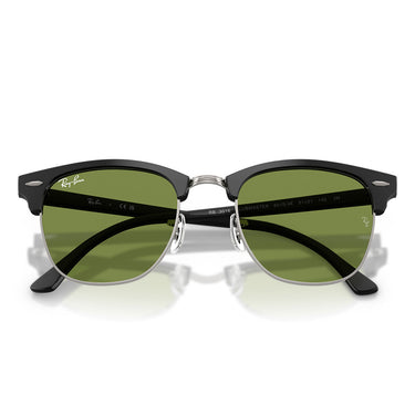 Ray-Ban Occhiali da Sole RB3016 601S4E Clubmaster Nero Opaco Verde Unisex 5
