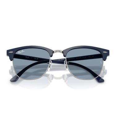 Ray-Ban Occhiali da Sole RB3016 687956 Clubmaster Blu Gunmetal Blu Unisex 4