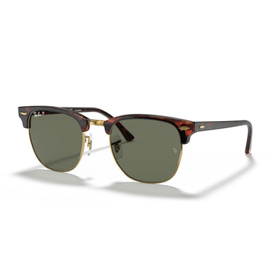 Ray-Ban Okulary Przeciwsłoneczne RB3016 990/58 Clubmaster Żółw/Zielony G-15 Unisex Polaryzowane
