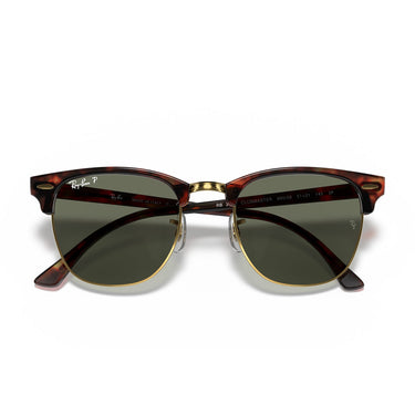Ray-Ban Okulary Przeciwsłoneczne RB3016 990/58 Clubmaster Żółw/Zielony G-15 Unisex Polaryzowane