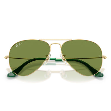 Ray-Ban Okulary Przeciwsłoneczne RB3025 001/4E Aviator Złoto Arista/Zielony Unisex 5