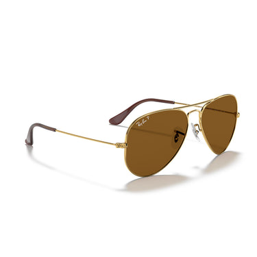 Ray-Ban Okulary Przeciwsłoneczne RB3025 001/57 Aviator Gradient Złoto/Brąz Unisex Polaryzowane 5