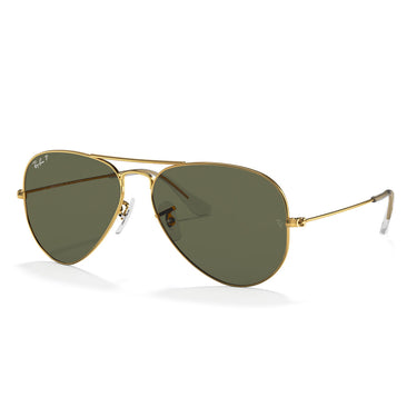 Ray-Ban Okulary Przeciwsłoneczne RB3025 001/58 Aviator Gradient Złoto/Zielony G-15 Unisex Polaryzowane 2