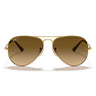 Ray-Ban Okulary Przeciwsłoneczne RB3025 001/M2 Aviator Gradient Złoto/Brązowy Cieniowany Unisex Polaryzowane