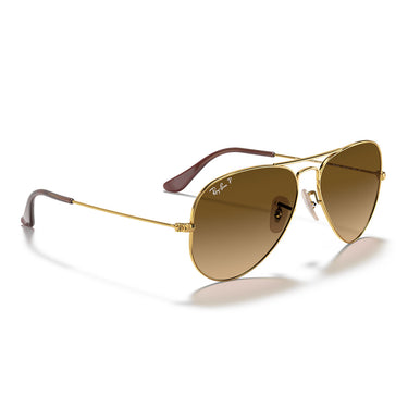 Ray-Ban Okulary Przeciwsłoneczne RB3025 001/M2 Aviator Gradient Złoto/Brązowy Cieniowany Unisex Polaryzowane 5