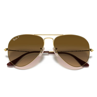 Ray-Ban Okulary Przeciwsłoneczne RB3025 001/M2 Aviator Gradient Złoto/Brązowy Cieniowany Unisex Polaryzowane 6