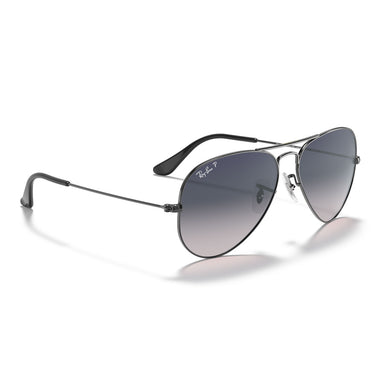 Ray-Ban Okulary Przeciwsłoneczne RB3025 004-78 Aviator Canna Di Fucile-Grigio Sfumato Unisex Polarizzati 4
