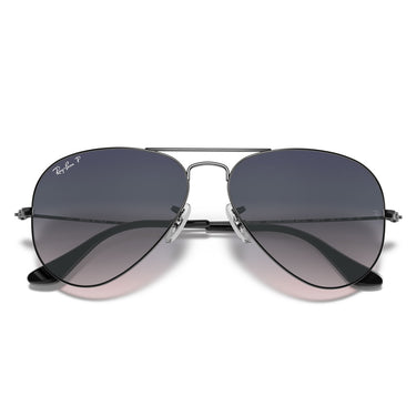 Ray-Ban Okulary Przeciwsłoneczne RB3025 004-78 Aviator Canna Di Fucile-Grigio Sfumato Unisex Polarizzati 5
