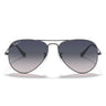 Ray-Ban Okulary Przeciwsłoneczne RB3025 004-78 Aviator Canna Di Fucile-Grigio Sfumato Unisex Polarizzati